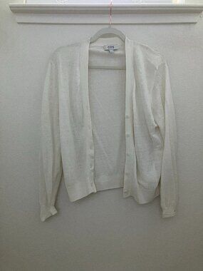 COS White Linen Cardigan